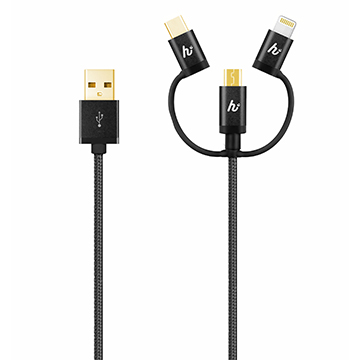 SmarTone Online Store Hedonic 120cm 3 In 1 Lighting Type C And Micro Usb Cable