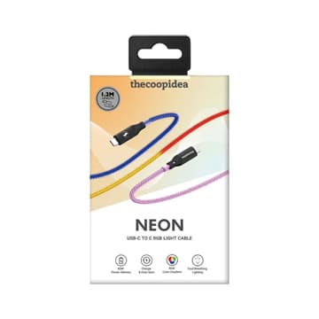 SmarTone Online Store Thecoopidea Neon USB-C 至 USB-C RGB Light 充電線 1.2m