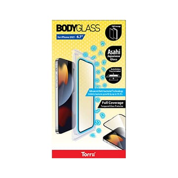 SmarTone Online Store TORRII Bodyglass Anti-Bacterial Tempered Glass Protector For iPhone 13 Pro Max (6.7)