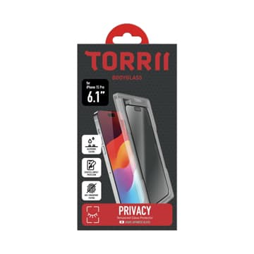 SmarTone Online Store Torrii Bodyglass Privacy Tempered Glass Protector For iPhone 15 Pro (6.1)