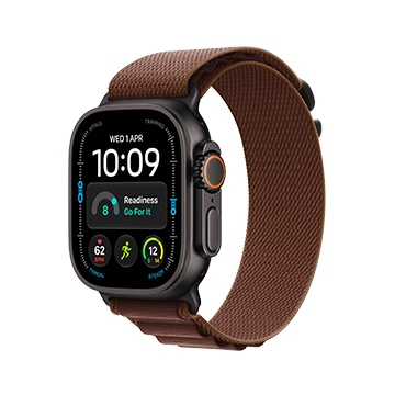 SmarTone Online Store Apple Watch Ultra 4 (GPS + 流動網絡), 49毫米黑色鈦金屬錶殼；布根地紅色登峰手環