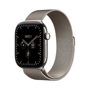 SmarTone Online Store Apple Watch Series 12 (GPS + 流動網絡), 46毫米鈦金屬錶殼配米蘭網織手環 (M/L)