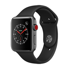 SmarTone Online Store Apple Watch Series 3 (42mm)(GPS + Cellular) Space Gray Aluminum Case with Black Sport Band