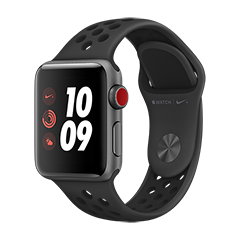 SmarTone Online Store Apple Watch Series 3 (38mm)(GPS + Cellular) Nike+ Space Gray Aluminum Case with Anthracite/Black Nike Sport Band