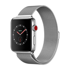 SmarTone Online Store Apple Watch Series 3 (42mm)(GPS + Cellular) Stainless Steel Case with Milanese Loop