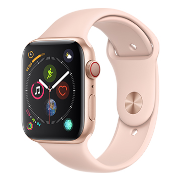 SmarTone Online Store Apple Watch Series 4 (44mm)(GPS + Cellular) Gold Aluminum Case with Pink Sand Sport Band