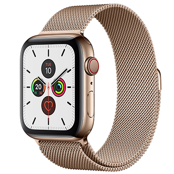 SmarTone Online Store Apple Watch Series 5 (GPS + Cellular) (44mm) Gold Stainless Steel Case with Gold Milanese Loop