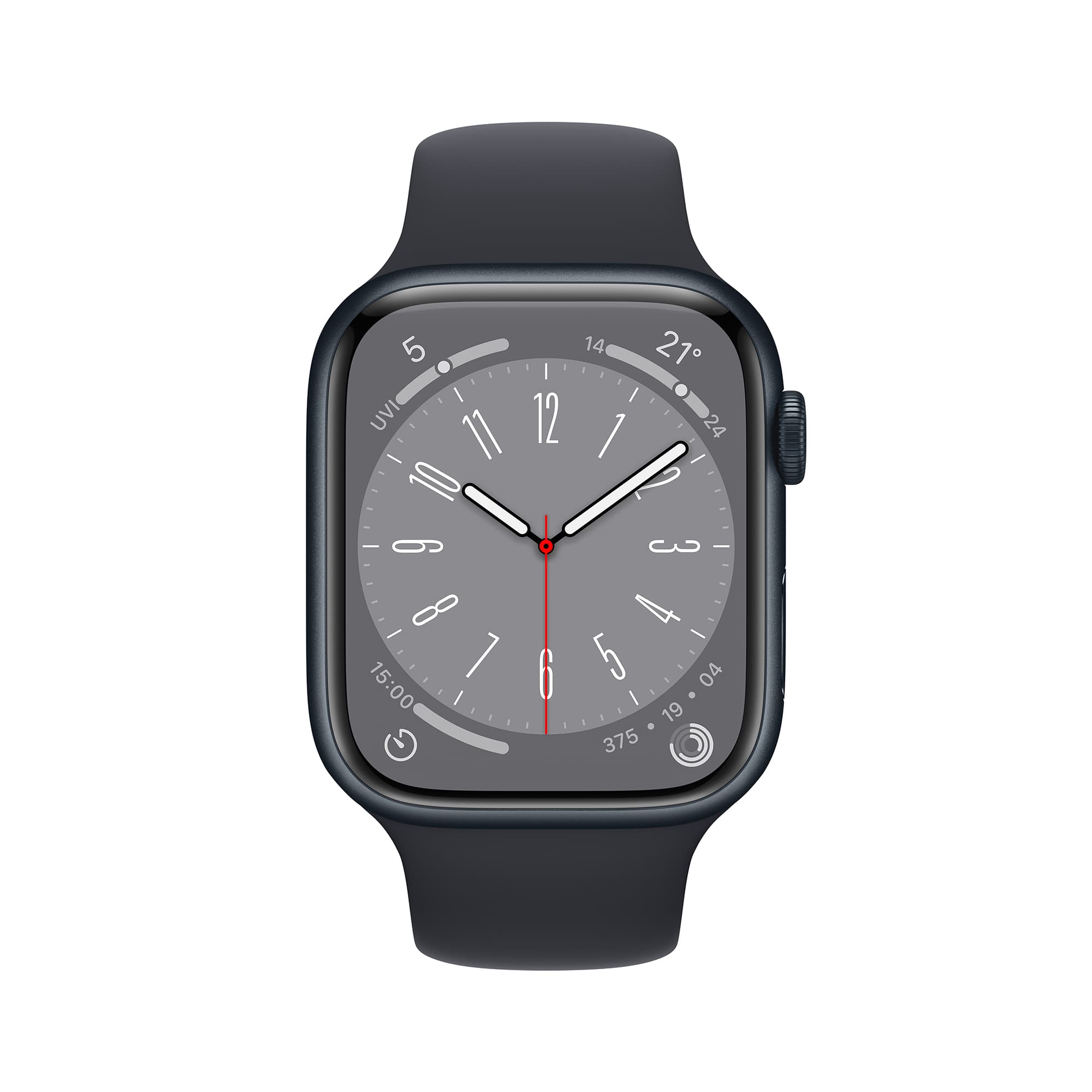 Apple Watch Series 8 (GPS + 流動網絡), 45毫米鋁金屬錶殼配運動錶帶