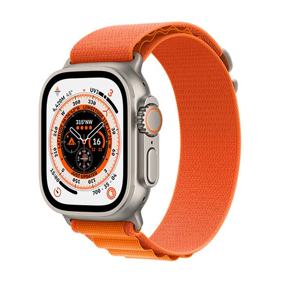 SmarTone Online Store Apple Watch Ultra (GPS + Cellular), 49mm Titanium Case with Alpine Loop (Small)