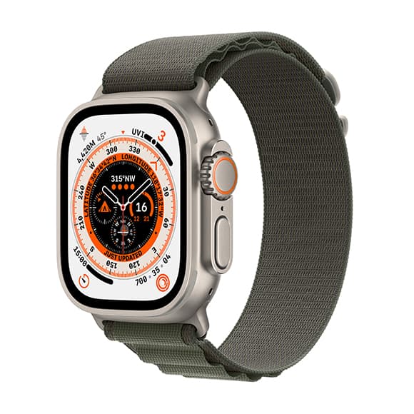 SmarTone Online Store Apple Watch Ultra (GPS + Cellular), 49mm Titanium Case with Alpine Loop (Small)