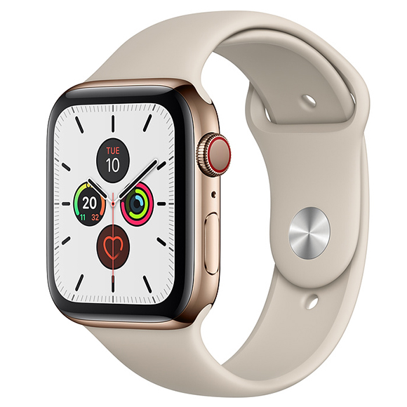 SmarTone Online Store Apple Watch Series 5 (GPS + Cellular) (44mm) Gold Stainless Steel Case with Stone Sport Band
