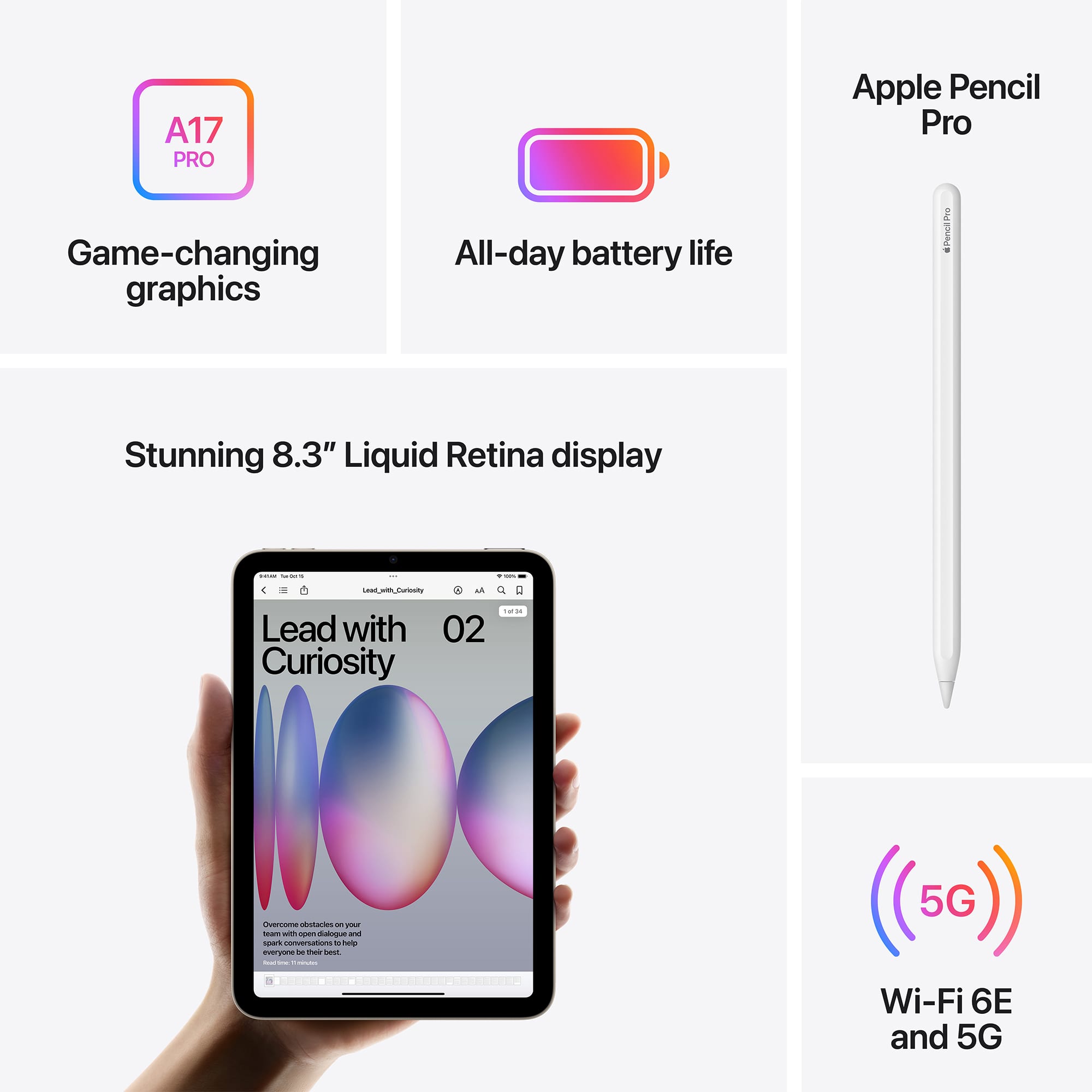 iPad mini (A17 Pro) - 技術仕様 - Apple サポート (日本)