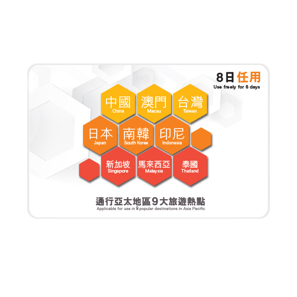 SmarTone Online Store SmarTone Prepaid Travel Data Card (8 days for Asia Pacific 9 Popular Destinations)
